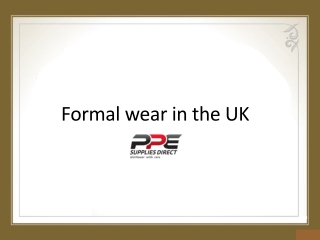 Formal wear in the UK