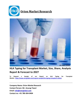 HLA Typing for Transplant Market Trends, Size, Competitive Analysis and Forecast