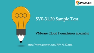 VMware Cloud Foundation Specialist 5V0-31.20 Exam Dumps