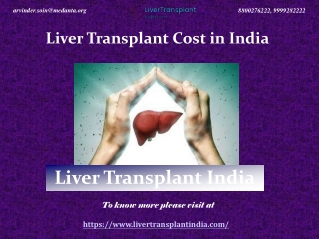 Liver Transplant Cost in India