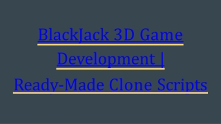 Best BlackJack 3D Game Development - DOD IT SOLUTIONS