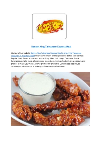 15% off - bento king Thai Restaurant Kingsford, NSW