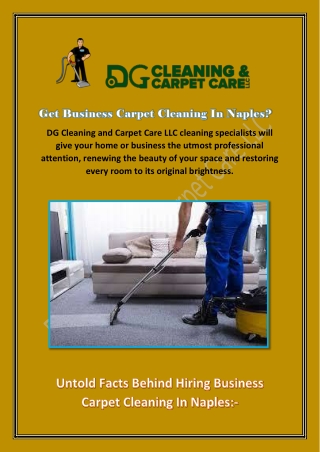 Get Business Carpet Cleaning In Naples