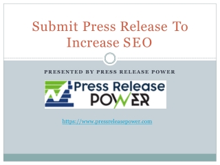 Submit Press Release To Increase SEO