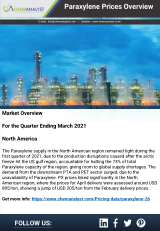 Paraxylene Market Price, News, Market Analysis | ChemAnalyst
