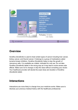 sorafenib tablets-magicine pharma