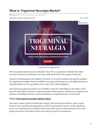 Trigeminal Neuralgia Market