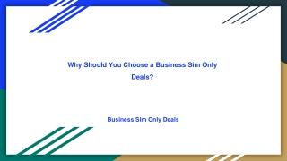 Why Should You Choose a Business Sim Only Deals_