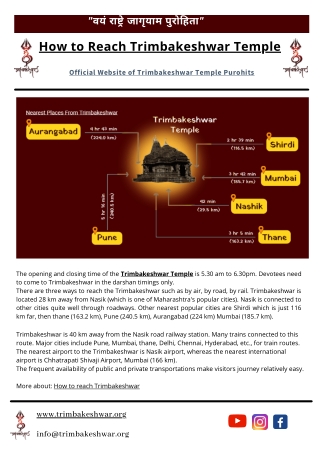 How to reach Trimbakeshwar?