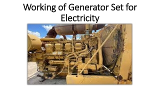 The main components of a generator
