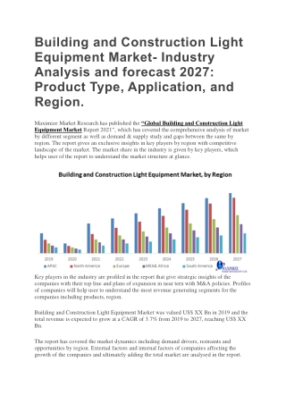 Building and Construction Light Equipment Market