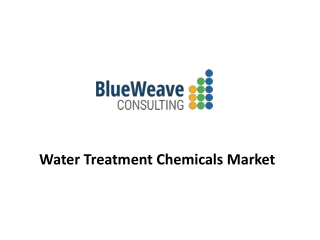 Water Treatment Chemicals Market, 2021-2027