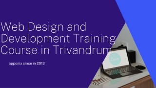 Web Design and Development Training Course in Trivandrum