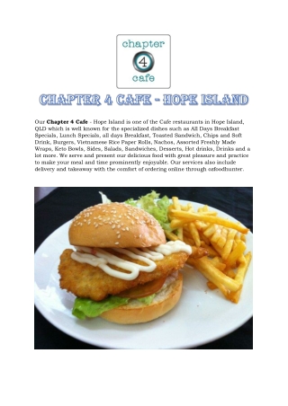 Chapter 4 Cafe