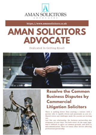 Get Specialist dispute resolution with commercial litigation solicitors