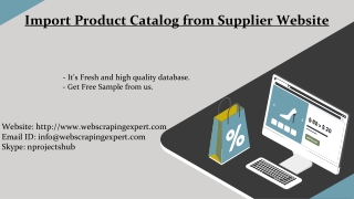 Import Product Catalog from Supplier Website