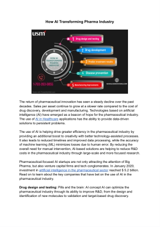 How AI Transforming Pharma Industry