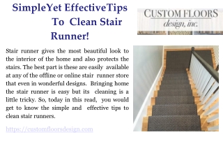 Clean Stair Runner Store Custom floor design