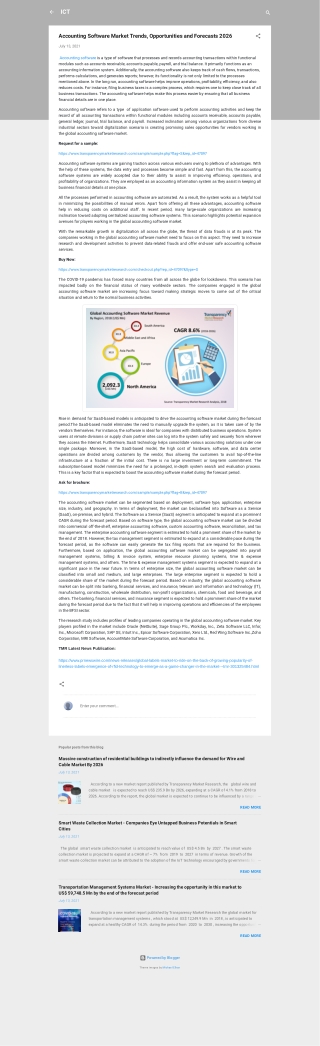 Accounting Software Market to Reach US$ 11,771.6 Mn by 2026 - TMR
