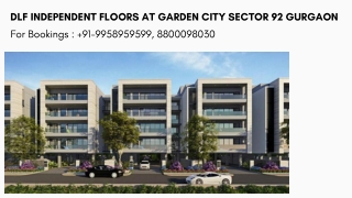 Dlf Builder Floors Garden City 3 Bhk Price , Dlf Builder Floors Garden City Layo