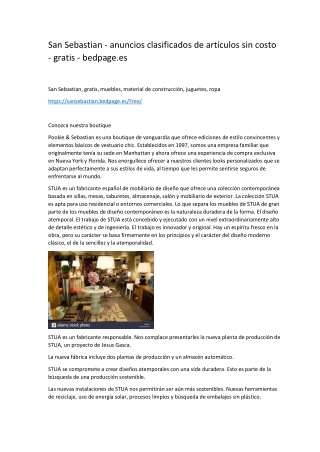 San Sebastian - anuncios clasificados de artículos sin costo - gratis - bedpage.es-converted
