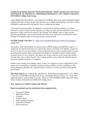 cutting tools Market