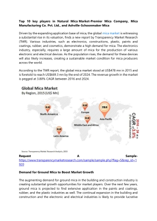 Top 10 key players in Natural Mica  Market-Premier Mica Company, Mica Manufactur