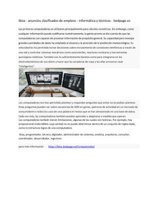 Ibiza - anuncios clasificados de empleos - informática y técnicos - bedpage.es-converted