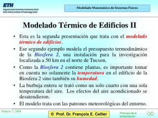 Modelado Térmico de Edificios II