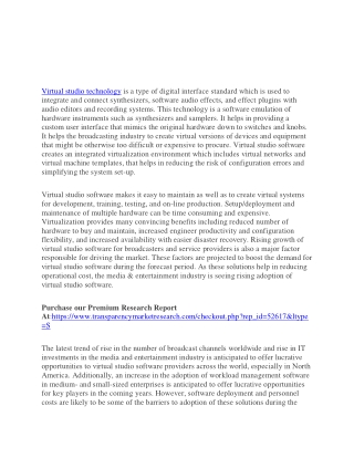 Virtual Studio Software Market