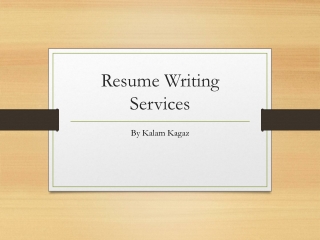 resume writting services