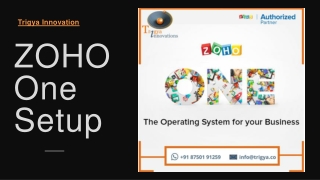 Zoho One Setup - Trigya Innovation
