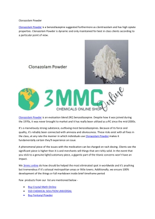 Clonazolam Powder