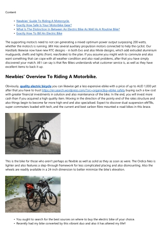 How To Pick An Electric Bike E.