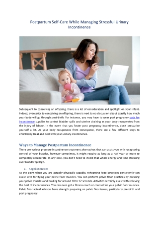 Postpartum Self-Care While Managing Stressful Urinary Incontinence-converted