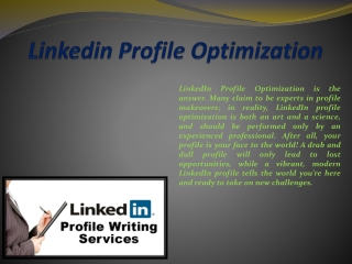 Linkedin Profile Optimization