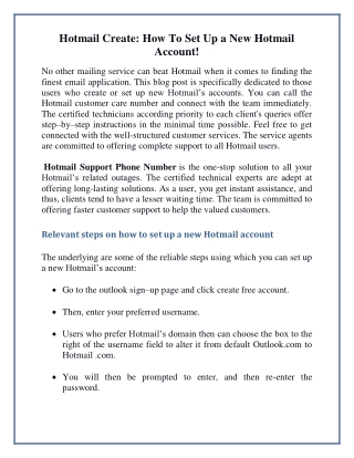 Hotmail Create: How To Set Up a New Hotmail Account!