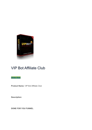 VIP Bot Affiliate Club