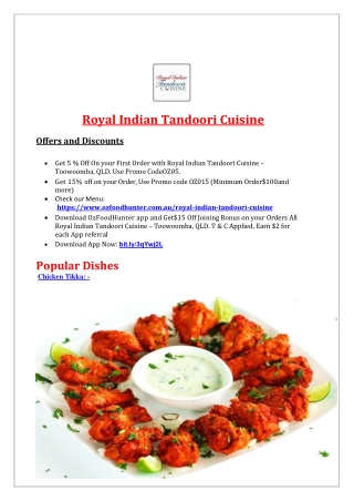 5% Off - Royal Indian Tandoori Cuisine - Toowoomba, QLD