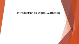 Introduction to Digital Marketing