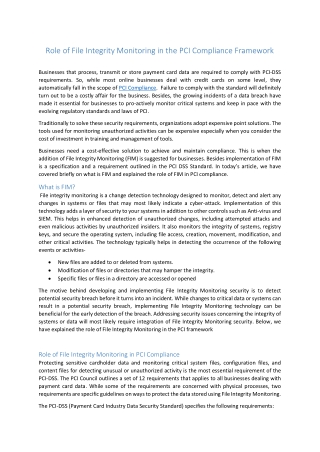 Role of File integrity monitoring in the PCI Compliance Framework-converted