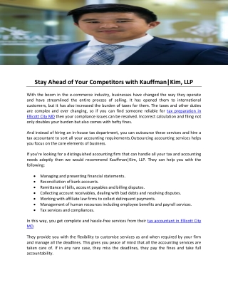 Stay Ahead of Your Competitors with Kauffman Kim, LLP