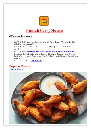 15% Off - Punjab Curry House Menu Toowoomba City, QLD