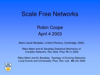 Scale Free Networks