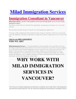 Best Canadian Immigration Consultant in Vancouver BC