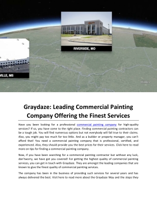 Graydaze Leading Commercial Painting Company Offering the Finest Services