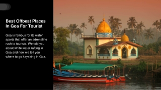 Best Offbeat Places In Goa For Tourist