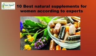 10 Best natural supplements for women according to experts