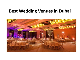 Best Wedding Venues in Dubai