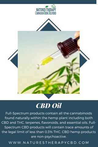 CBD Oil - Nature's Therapy CBD